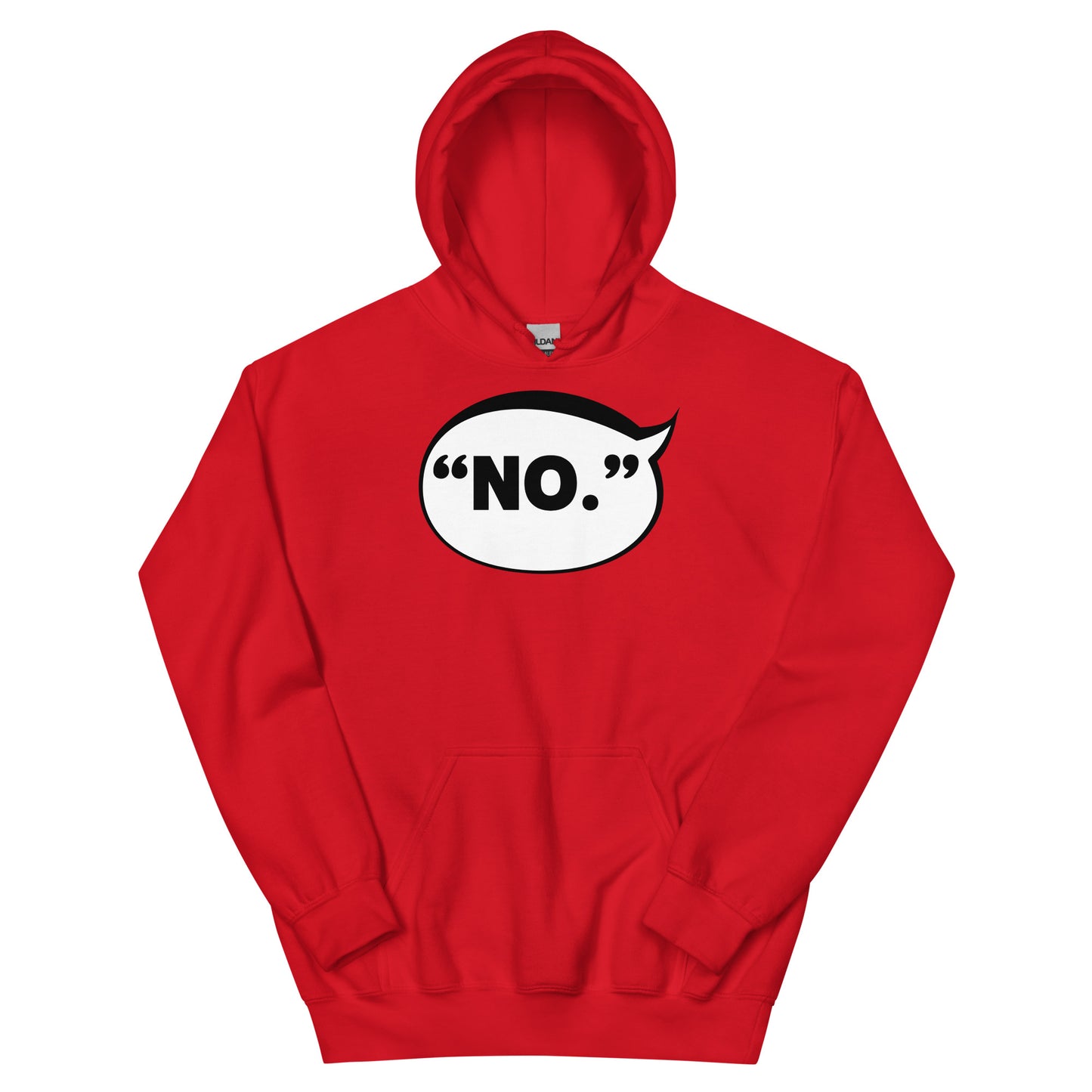 "NO.” Statement Bubble Hoodie