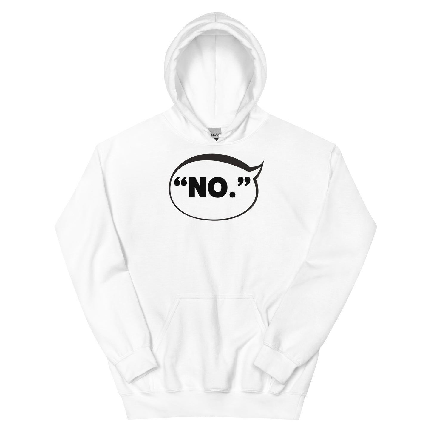 "NO.” Statement Bubble Hoodie
